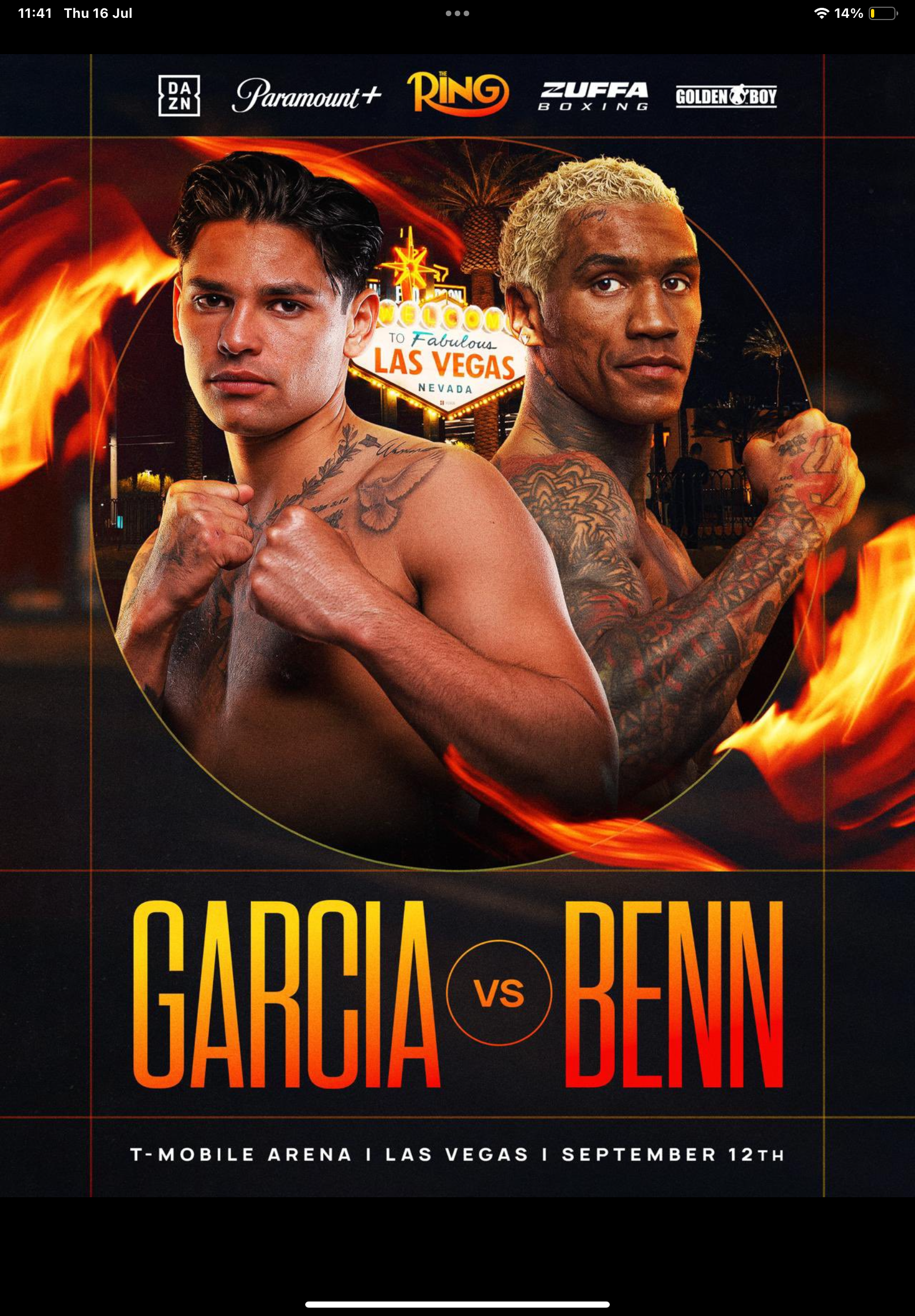 Garcia vs Benn poster